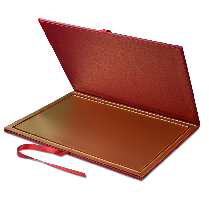Envelope para Placa de Homenagem Courino - Vermelho