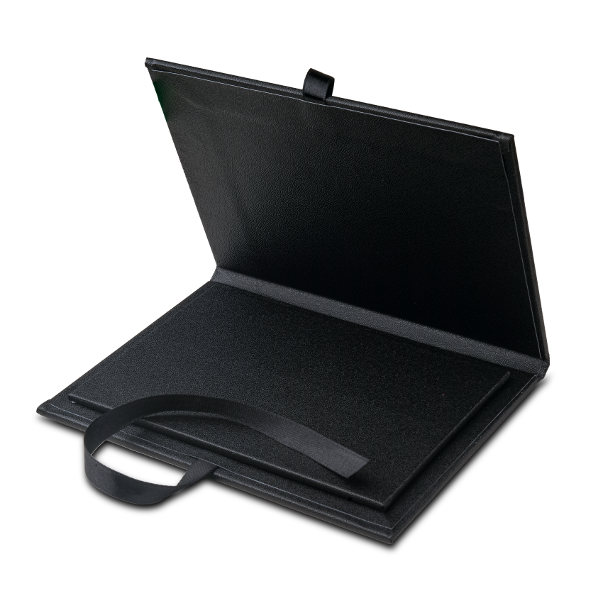Envelope para Placa de Homenagem Couro - Preto